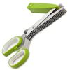 Picture of HUJI 5 Blade Herb Scissors Stainless Steel Multi Blade Shears Herb Cutter -HJ053