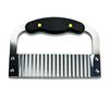 Picture of HUJI Black Handled Stainless Steel Crinkle Cut Knife 7 1/2" Length - HJ019