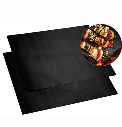 Picture of HUJI Non-stick Coated BBQ GRILL & OVEN MATS (Set of 2 Reusable Mats) - HJ078