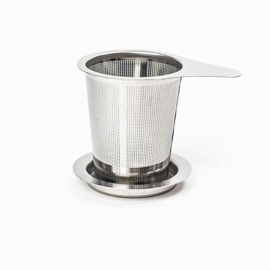 Picture of HUJI Mesh Stainless Steel Non-magnetic Lead Free Tea Infuser Strainer Steeper with Lid - HJ1045