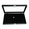 Picture of HUJI Glass Top Ring Display Showcase & 72 Slot Velvet Insert Liner Jewelry Organizer - HJ170