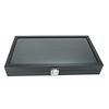 Picture of HUJI Glass Top Ring Display Showcase & 72 Slot Velvet Insert Liner Jewelry Organizer - HJ170