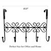 Picture of HUJI Over the Door Decorative 5 Hook Rack Clothes Coat Hat Belt Hanger Organizer - HJ154