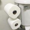 Picture of HUJI Chrome Hanging Over the Tank 2 Toilet Paper Rolls Holder Reserve (1, Chrome) - HJ1039