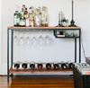 Picture of HUJI Under Cabinet Stemware Rack Storage Organization (1, Chrome) - HJ216