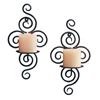 Picture of HUJI Elegant Pair of Iron Decorative Swirling Scroll Design  Candle Holders -HJ313