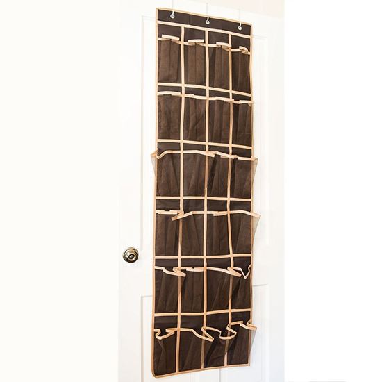 Picture of HUJI Over the Door Shoe Pocket Organizer Space Saving Storage Rack Hanger - HJ326