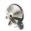 Picture of HUJI Stainless Steel 5" Cooking Funnel with Detachable Strainer/ Filter for Kitchen (1, 5 ") - HJ329