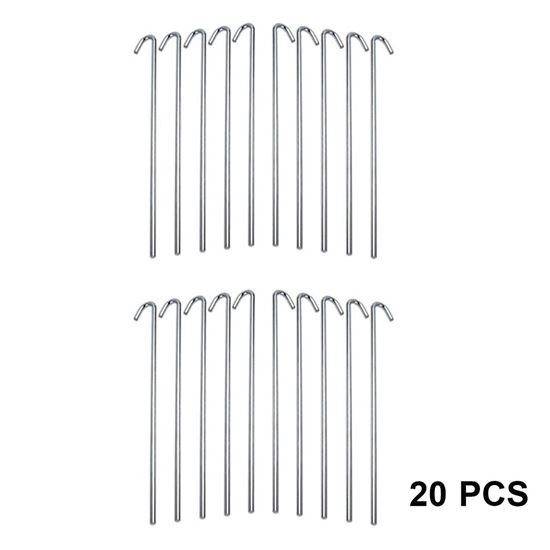 Picture of HUJI Galvanized Heavy Duty Steel Tent Pegs Camping Stakes - HJ330