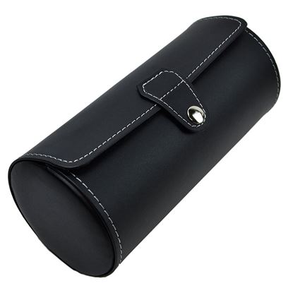 Picture of HUJI Black Leatherette Portable Watch Traveler's Roll Organizer Holder - HJ343