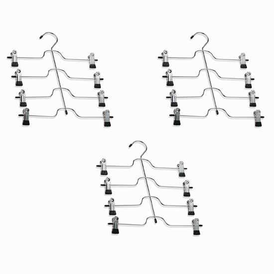 Picture of HUJI High Quality 4 Tier Trouser Skirt Pants Hanger - HJ058_3PK