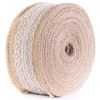 Picture of HUJI Natural Jute Burlap with Lace Ribbon for Arts Crafts Wedding Cake Rustic Decorations - HJ309