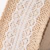 Picture of HUJI Natural Jute Burlap with Lace Ribbon for Arts Crafts Wedding Cake Rustic Decorations - HJ309