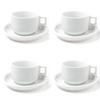 Picture of Porcelain 3.2 oz. Espresso Turkish Coffee Cups and Saucers (4 Cups, 4 Saucers) - HJ142CS_1PK