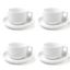 Picture of Porcelain 3.2 oz. Espresso Turkish Coffee Cups and Saucers (4 Cups, 4 Saucers) - HJ142CS_1PK