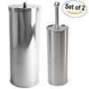 Picture of Stainless Steel Toilet Paper Canister and Toilet Brush Case Holder Set - HJ369