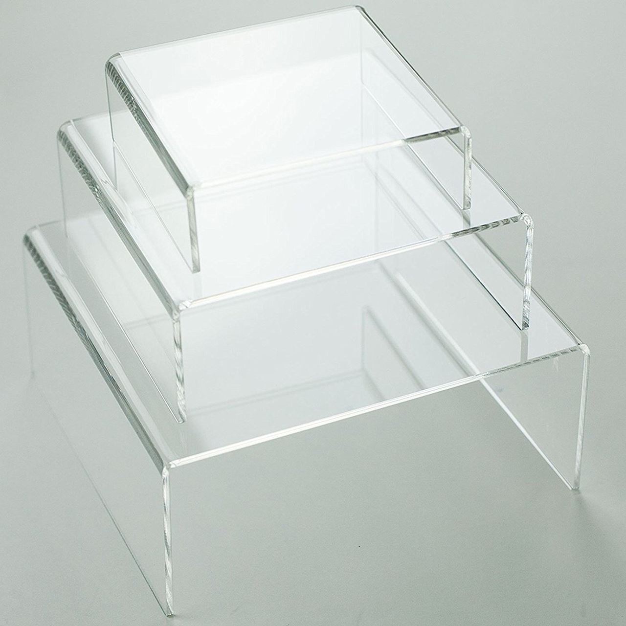 Huji Home Products. Clear Medium Low Profile Set of 6 Acrylic Risers
