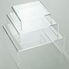 Picture of Clear Medium Low Profile Set of 6 Acrylic Risers Display Stands (2 Sets of 3, Clear Acrylic Risers) - HJ373_2PK