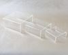 Picture of Clear Medium Low Profile Set of 6 Acrylic Risers Display Stands (2 Sets of 3, Clear Acrylic Risers) - HJ373_2PK