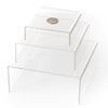Picture of Clear Medium Low Profile Set of 3 Acrylic Risers Display Stands (1 Set, Clear Acrylic Risers) - HJ373_1PK