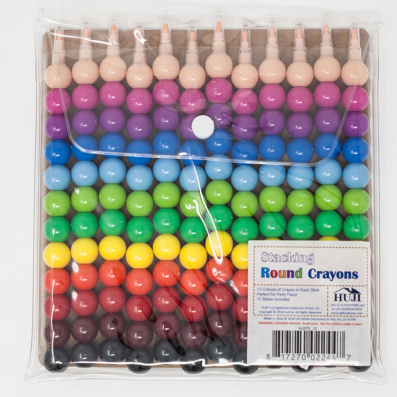 Huji Home Products. Huji Stacking 12 Colors Round Crayons Set, Favorite
