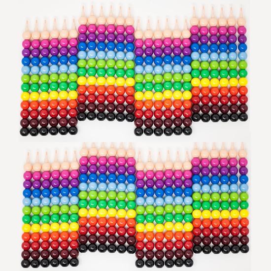 Picture of Huji Stacking 12 Colors Round Crayons Set, Favorite for Kids Party Favors, Safe, Non Toxic –48PK (Round-Crayons, 24) - HJ372_48