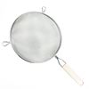 Picture of Huji Stainless Steel Fine 8" Double Mesh Strainer Colander Sifter w/ Wooden Handle - HJ146