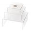 Picture of Clear Medium Low Profile Set of 3 Acrylic Risers Display Stands - HJ335_1PK