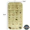 Picture of HUJI 80 Pockets Canvas Dual Sided Hanging Jewelry Organizer Display w/ Hanger for Closet - HJ338