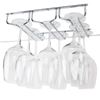 Picture of HUJI Under Cabinet Stemware Rack Storage Organization (1, Chrome) - HJ216