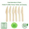 Picture of HUJI Wooden Knives - Disposable Wood Cutlery Silverware 1Set = 50ct - HJ138