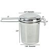 Picture of HUJI Mesh Non-Magnetic Stainless Steel Lead Free Tea Infuser Strainer Set w/ Handle & Lid - HJ340