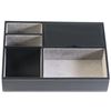 Picture of HUJI Black Leatherette Valet Jewelry Tray Insert Liner Organizer 5 Compartments - HJ354