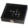 Picture of HUJI Glass Top Ring Display Showcase With 36 Slot Velvet Insert Liner Jewelry Organizer - HJ172