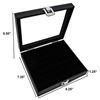 Picture of HUJI Glass Top Ring Display Showcase With 36 Slot Velvet Insert Liner Jewelry Organizer - HJ172