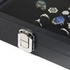 HUJI Glass Top Ring Display Showcase With Velvet Insert Liner Jewelry Organiz...