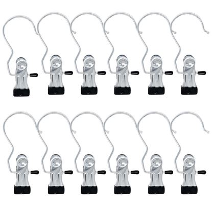Picture of HUJI Laundry Hanging Hooks Clothes Boots Towels Chrome Pins Clips Hangers - HJ1042