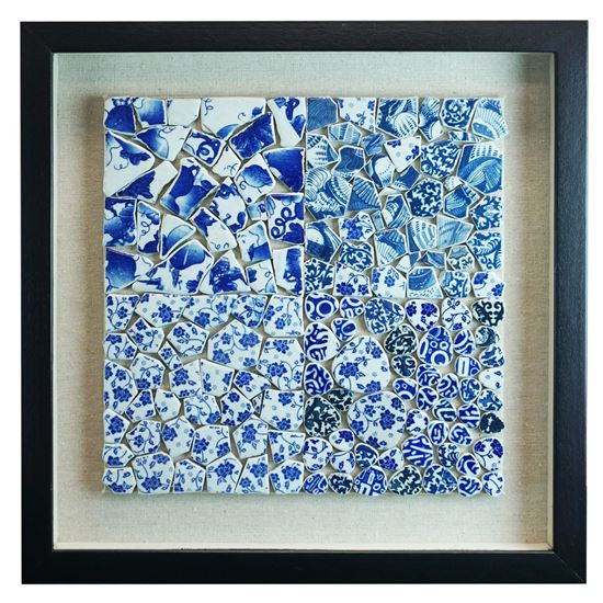 Picture of Shattered Ceramic Tiles Shadow Box Wall Décor (MS35671) 15.75" L x 15.75" H