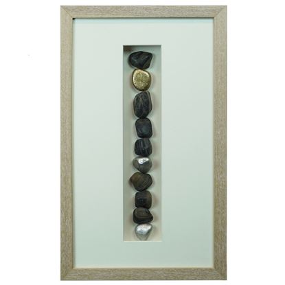 Picture of Stacked Pebbles Shadow Box Wall Décor (MS18341B) 19.69" L x 11.81" H
