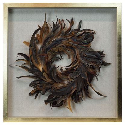 Picture of Feather Nest Shadow Box Wall Décor (MS36541A) 23.62" L x 23.62" H