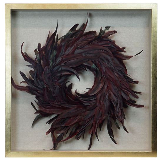 Picture of Feather Nest Shadow Box Wall Décor (MS36541C) 23.62" L x 23.62" H