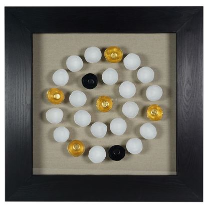 Picture of Ceramic Egg Shell Shadow Box Wall Décor  (MS24700B) 23.62"H X 23.62"L