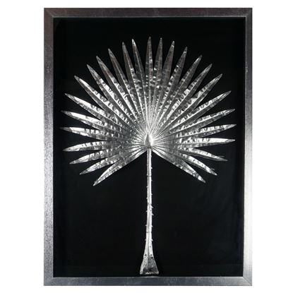 Picture of Silver Palm Leaf Shadow Box Wall Décor (MS39399A) 31.50" L x 23.63" H