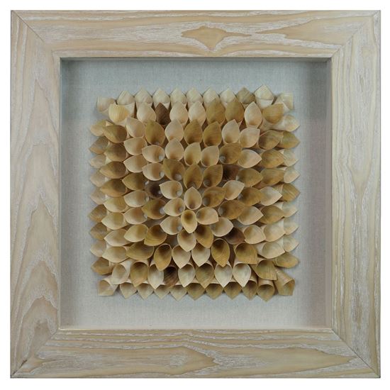 Picture of Wood Shavings Bouquet Shadow Box Wall Décor (MS22688A) 23.62" L x 23.62" H