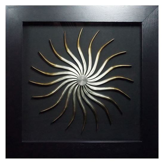 Picture of Spiral Sun Shadow Box Wall Décor (MS19005) 35.43" L x 35.43" H