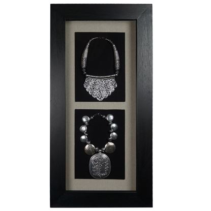 Picture of Ethnic Dual Necklaces Shadow Box Wall Décor (MS15159B) 15.75" L x 31.50" H
