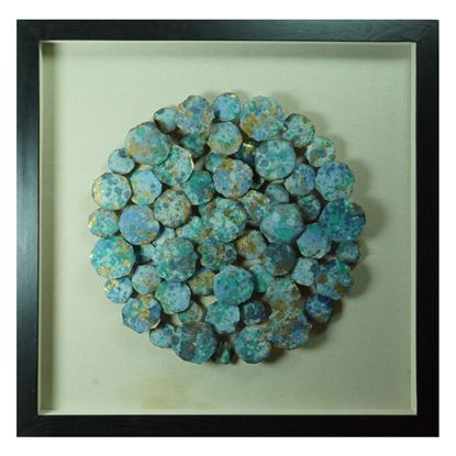 Picture of Turquoise Lily Pads Shadow Box Wall Décor (MS30077B) 35.43" L x 35.43" H