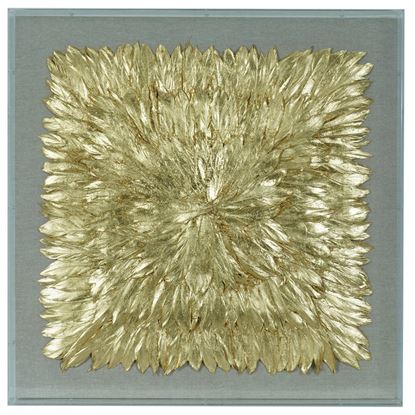 Picture of Gold Feather Radiance Shadow Box Wall Décor (MS55171) 23.62" L x 23.62" H