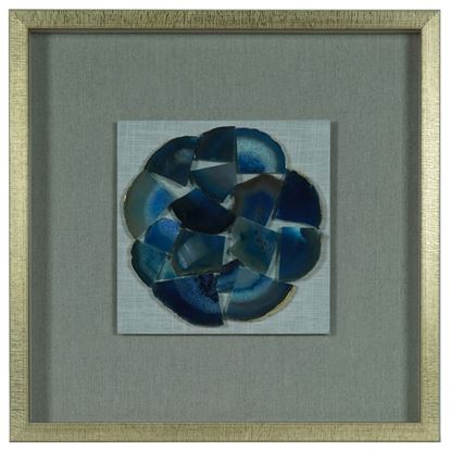 Picture of Shattered Agate Shadow Box Wall Décor (Blue) (MS55208A) 23.62" L x 23.62" H