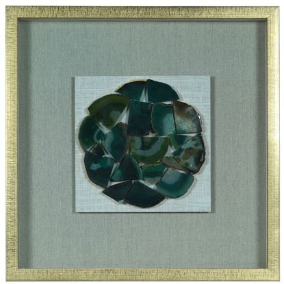 Picture of Shattered Agate Shadow Box Wall Décor (Green) (MS55208B) 23.62" L x 23.62" H